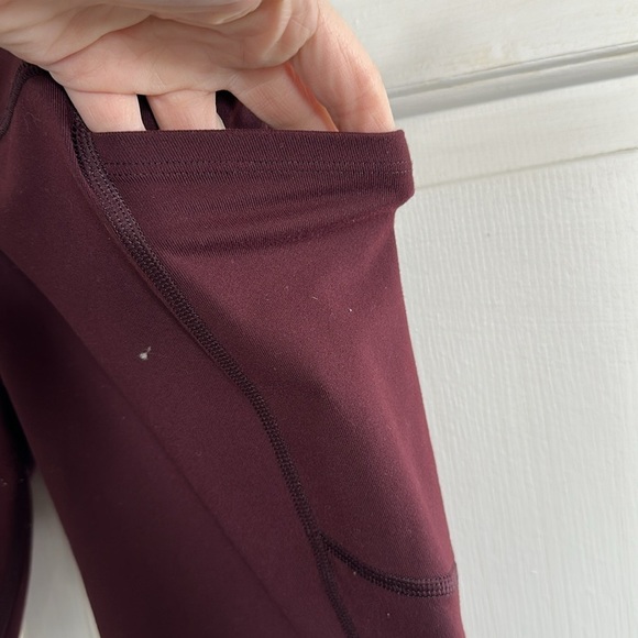 Victoria Secret Maroon Leggings Size Small - Picture 3 of 4